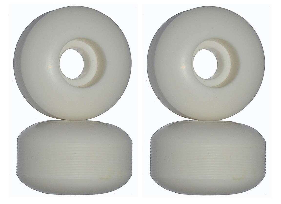 Blank Skateboard Wheels 58mm 98A White