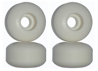 Blank Skateboard Wheels 58mm 98A White
