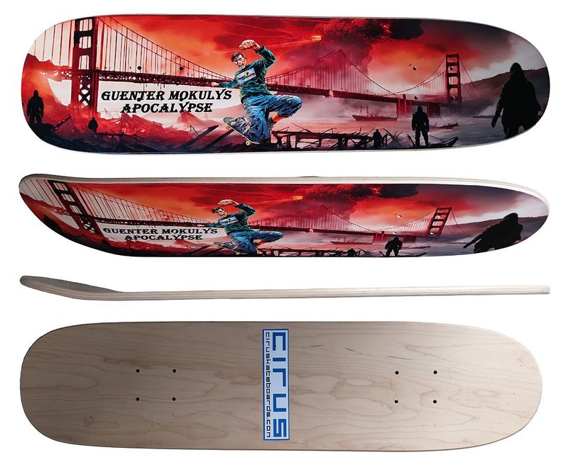 Freestyle Skateboard Apocalypse Flat-Nose 7.4 Freestyle Skateboard Apocalypse Flat-Nose 7.4" Deck