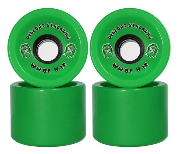 Bigfoot Stalker Longboard Wheels 70mm 81A Green
