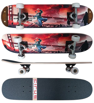 Freestyle Skateboard Apocalypse 7.4" Flat-Nose, Komplett