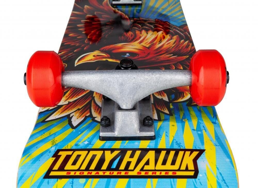 Tony Hawk Golden Hawk 7.75 Skateboard mit Griptape Seitenansicht und Unterseite