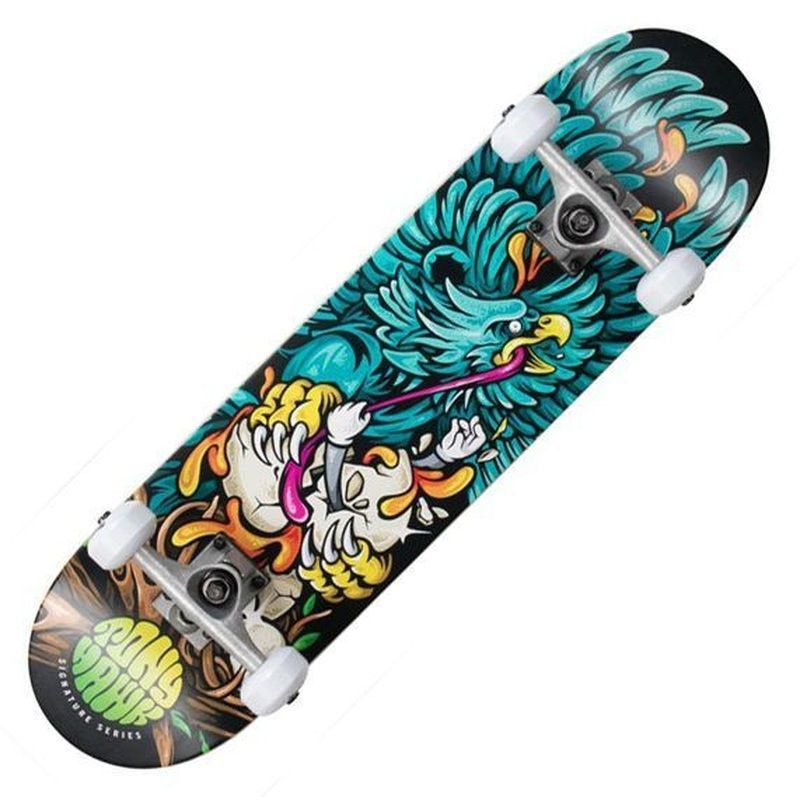 Tony Hawk Rotten 7.375 Skateboard mit Griptape Seitenansicht und Unterseite