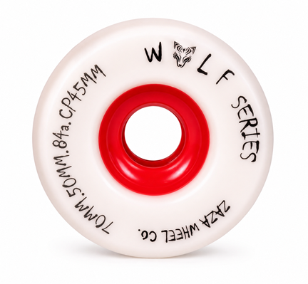 Zaza Wheel Co Wolf Serie 70mm 84A, White – Freeride & Cruiser Wheels