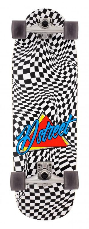 D Street Surfskate, Check Warp 10" x 32"