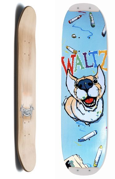 Waltz Crayon Corgi Freestyle 7.75" Skateboard Deck