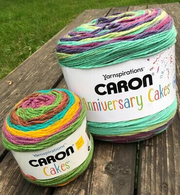 BULKY YARN Caron Anniversary Cake Multicolor Thick Itch Free Yarn for Crochet Knitting for Blanket Poncho Shawl Cardigan Making Craft Supply