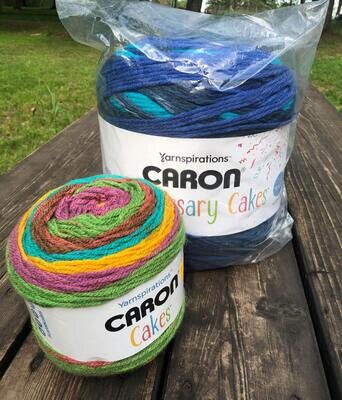 BULKY YARN, Reef Blue Caron Anniversary Cake,  Yarn for Crochet,  Knitting Yarn, Blanket, Shawl, Throw, Cardigan, Craft Supply