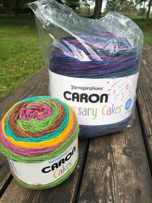 Massive 2+lbs of Yarn, Caron Anniversary Cakes, Super Bulky #6 Weight NEBULAS, Cake Yarn, Crochet, Knitting, Wall Decor, Chunky Yarn