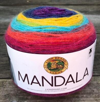 Lion Brand Yarn MANDALA WIZARD Acrylic #3 Weight Yarn Cake Amigurumi Crochet Knitting Wall Decor  Colors DIY Project Chunky Yarn