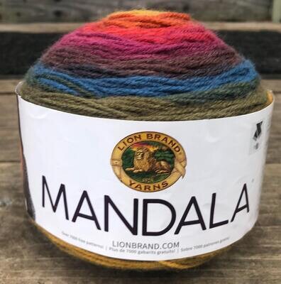 Lionbrand Yarn Cakes, Mandala, #3 Weight CHIMERA Yarn Cake, Amigurumi, Crochet, Knitting, Wall Decor,  Colors Project, Winter Project Yarn