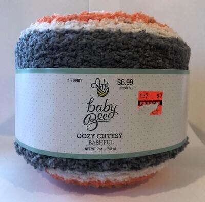 Yarn Baby Bee Cozy Cutesy Yarn in SKEIN #1 BASHFUL,  Fine 2 Yarn, Baby Yarn, Crochet Yarn, Knitting Yarn, Amigurumi