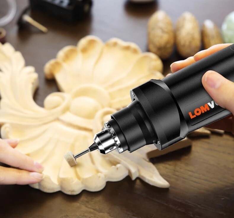 MINI TORNO PROFESIONAL 400 WATS - 6 VELOCIDADES + 80 ACCESORIOS