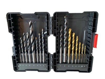 SET DE 16 MECHAS EN BOX RIGIDO MADERA HIERRO HORMIGÓN