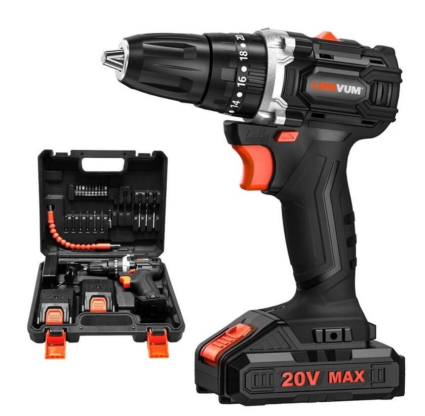 TALADRO INALÁMBRICO Y ATORNILLADOR PROFESIONAL 20V