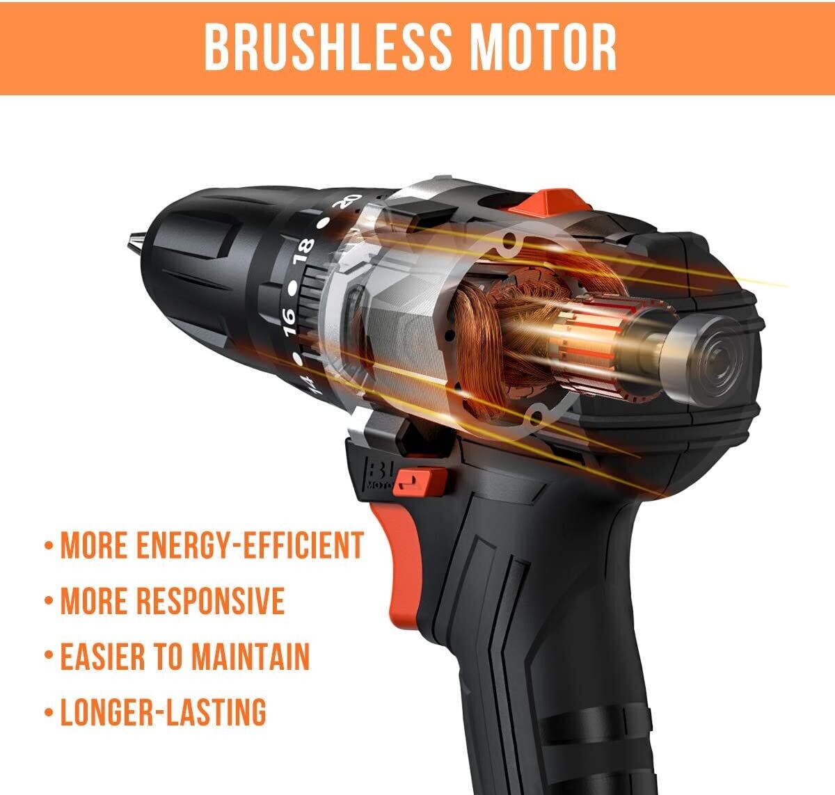 TALADRO INALÁMBRICO Y ATORNILLADOR PROFESIONAL 20V