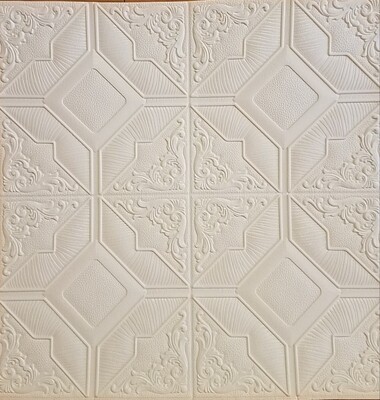 REVESTIMIENTO 3D AUTOADHESIVO CON RELIEVE BLANCO D-1