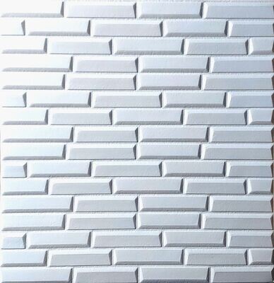 REVESTIMIENTO 3D AUTOADHESIVO CON RELIEVE BLANCO X-1