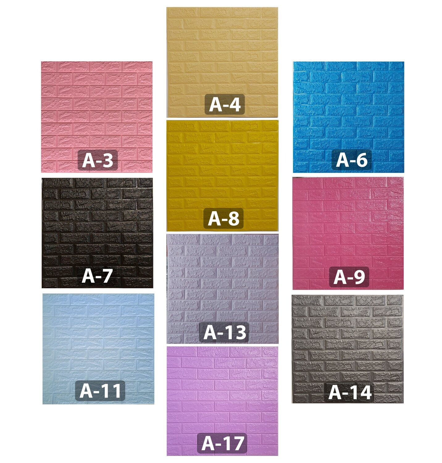 REVESTIMIENTOS 3D AUTOADHESIVOS SIMIL LADRILLO VARIOS COLORES