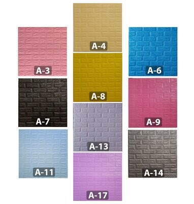 REVESTIMIENTOS 3D AUTOADHESIVOS SIMIL LADRILLO VARIOS COLORES