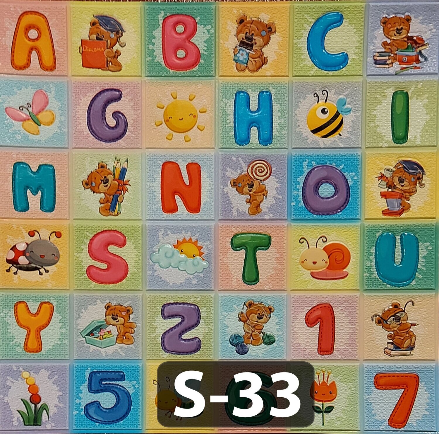 REVESTIMIENTOS 3D AUTOADHESIVOS INFANTILES VARIOS DISEÑOS