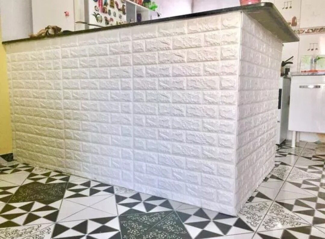 REVESTIMIENTO 3D AUTOADHESIVO BLANCO LADRILLO - 4mm DE ESPESOR