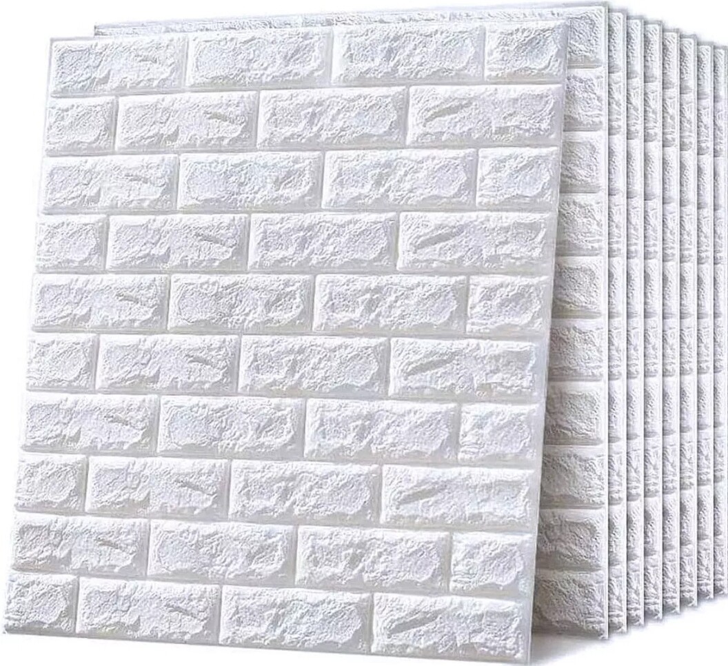 REVESTIMIENTO 3D AUTOADHESIVO BLANCO LADRILLO - 4mm DE ESPESOR