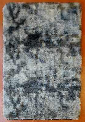 Alfombra Peluda Shaggy Gris Oscura 1.5 X 1.0 Mts Calidad Premium