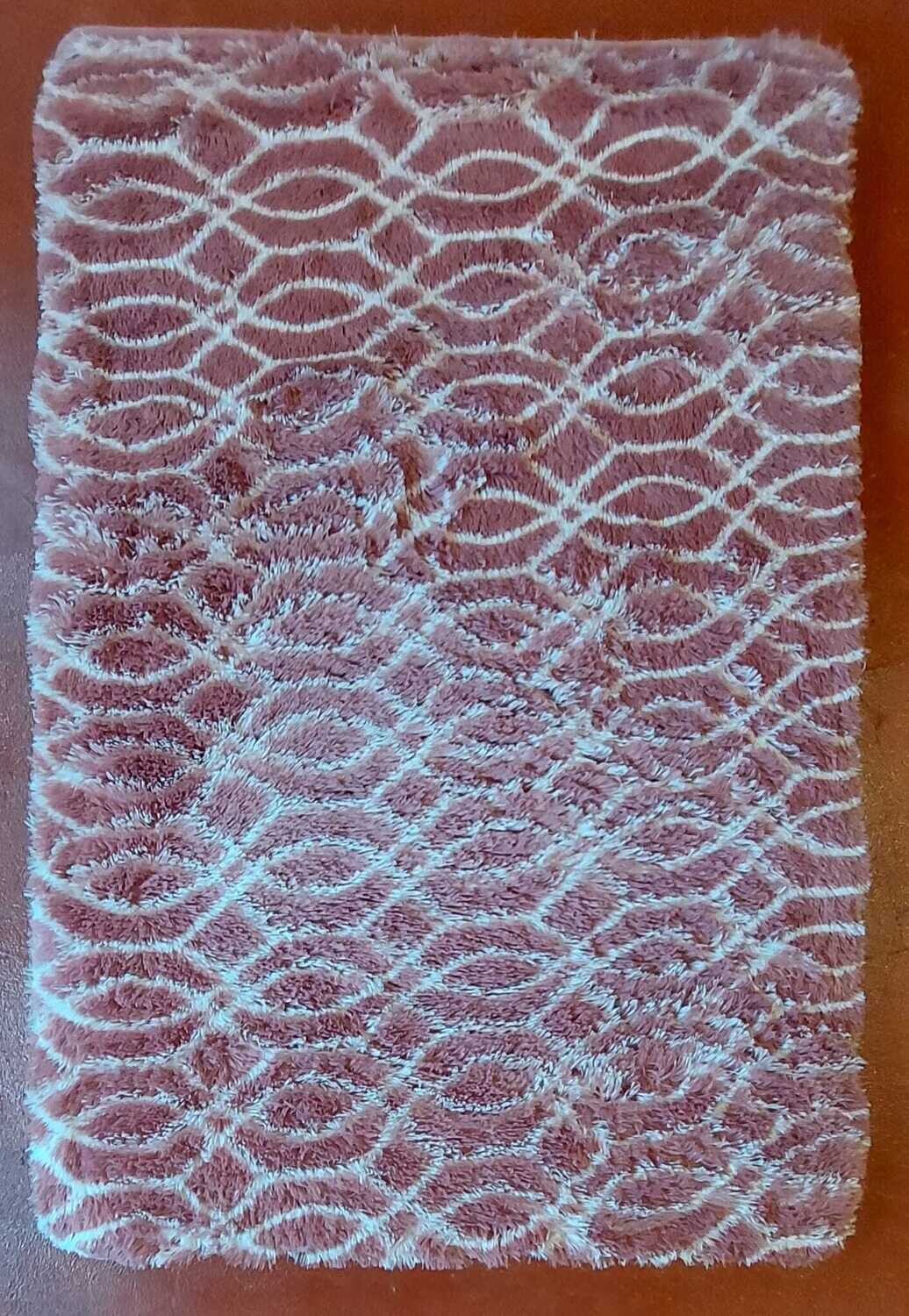 Alfombra Peluda Shaggy Rosada 2.0 X 1.4 Mts Calidad Premium