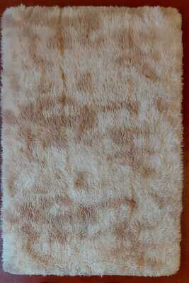 Alfombra Peluda Shaggy Beige 1.5 X 1.0 Mts Calidad Premium