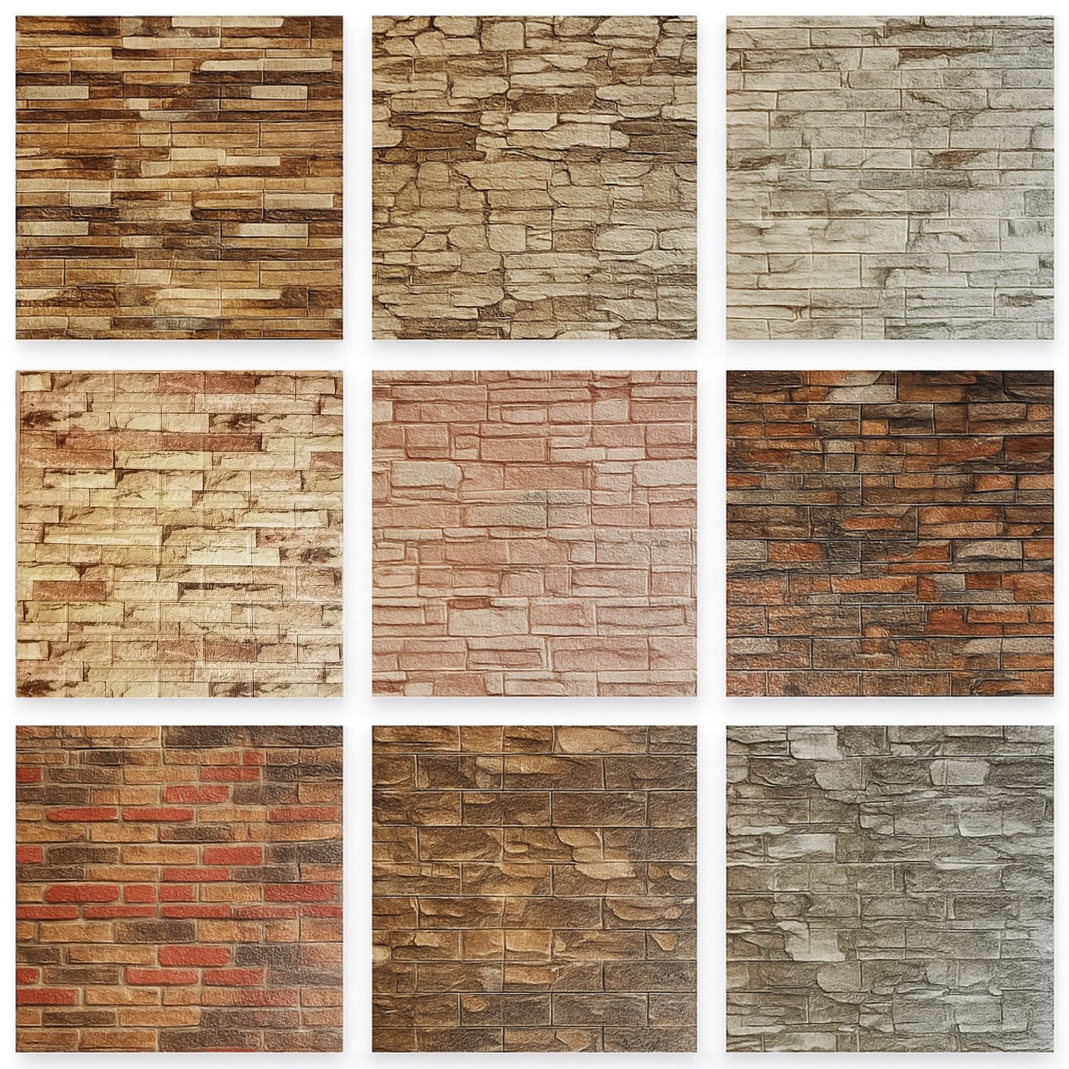 PACK DE 10 PLACAS MODELOS PIEDRA 3mm