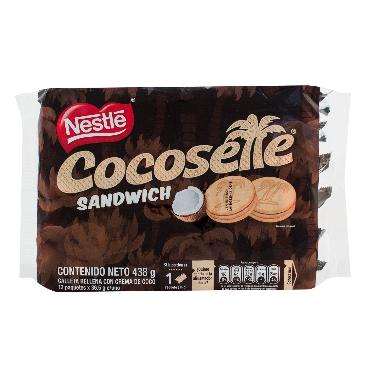 Galleta rellena con crema de coco - Cocosette NestlÃ© - Display x12 Unidades 37 g