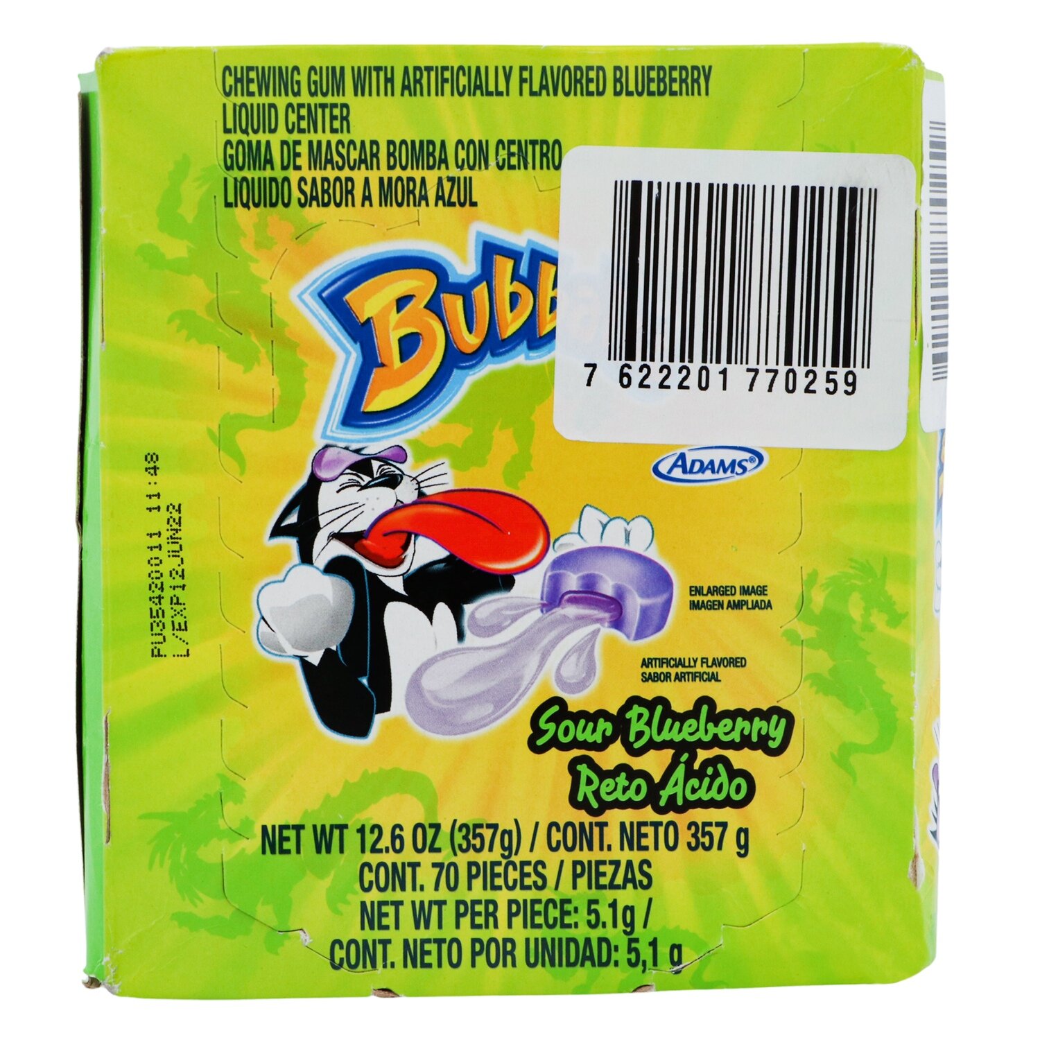 Bubbaloo Reto Acido - Bubbaloo - Caja 70 uds.