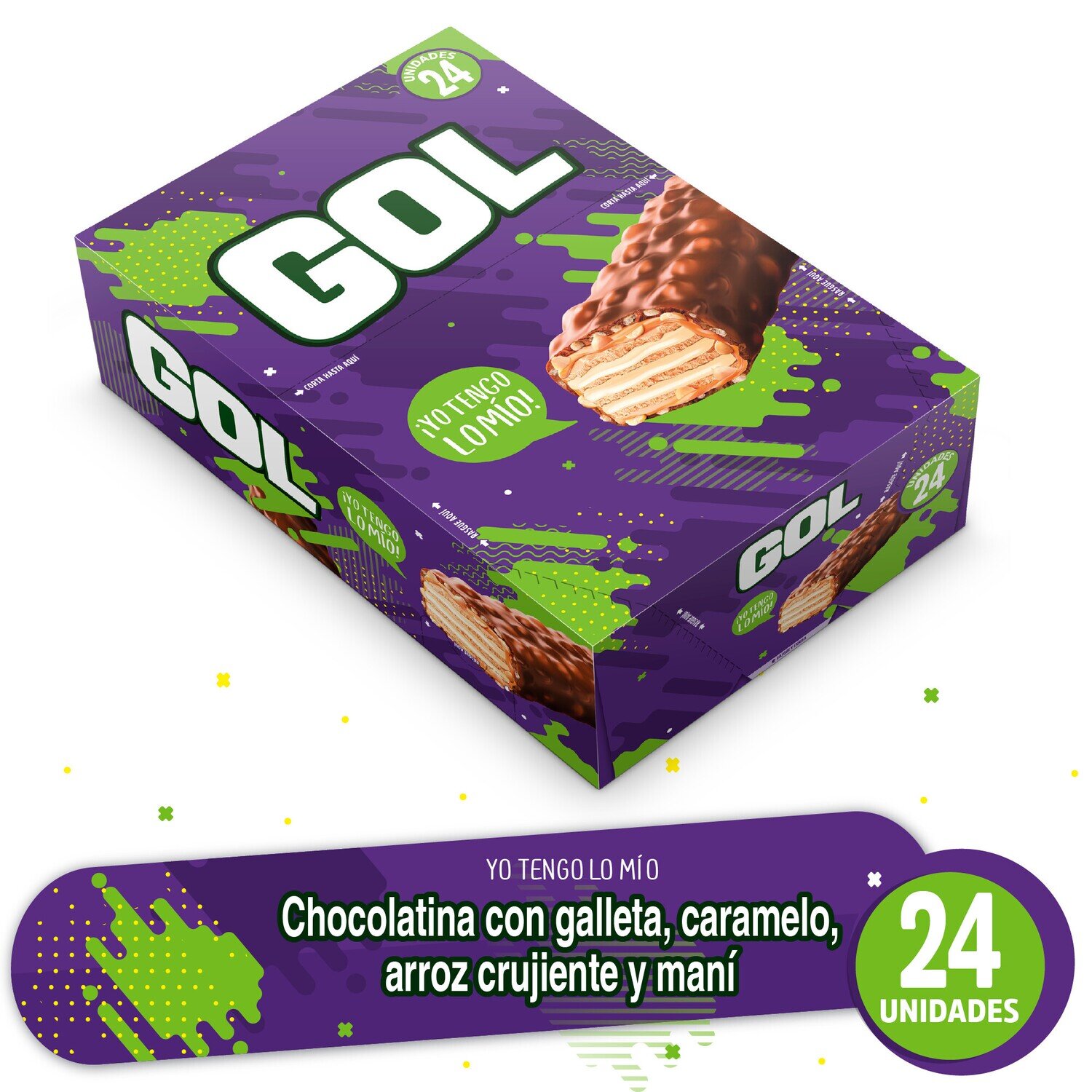 gol tradicional grande x 24 Chocolatina - Bandeja 24 uds.