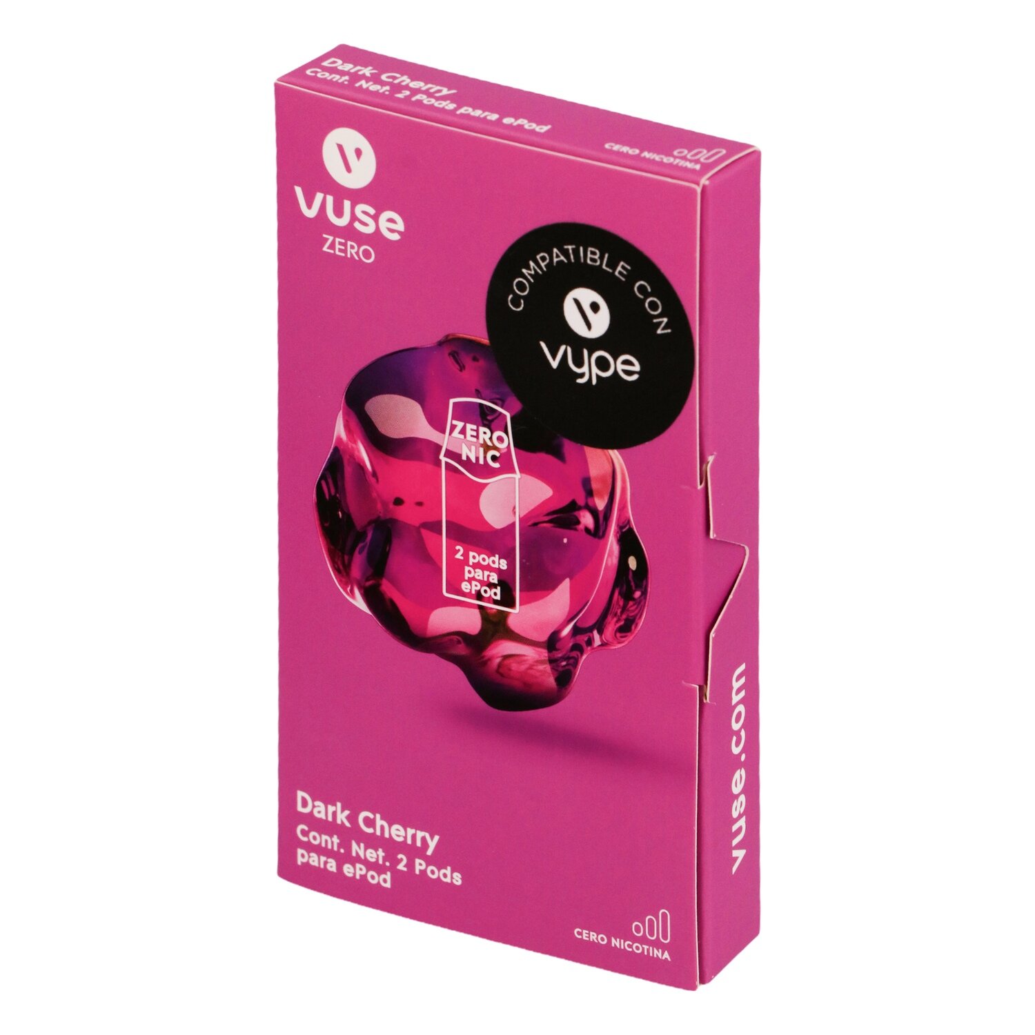 Cápsula vuse caps dark cherry 0 mg - VUSE   - Caja 2 uds.