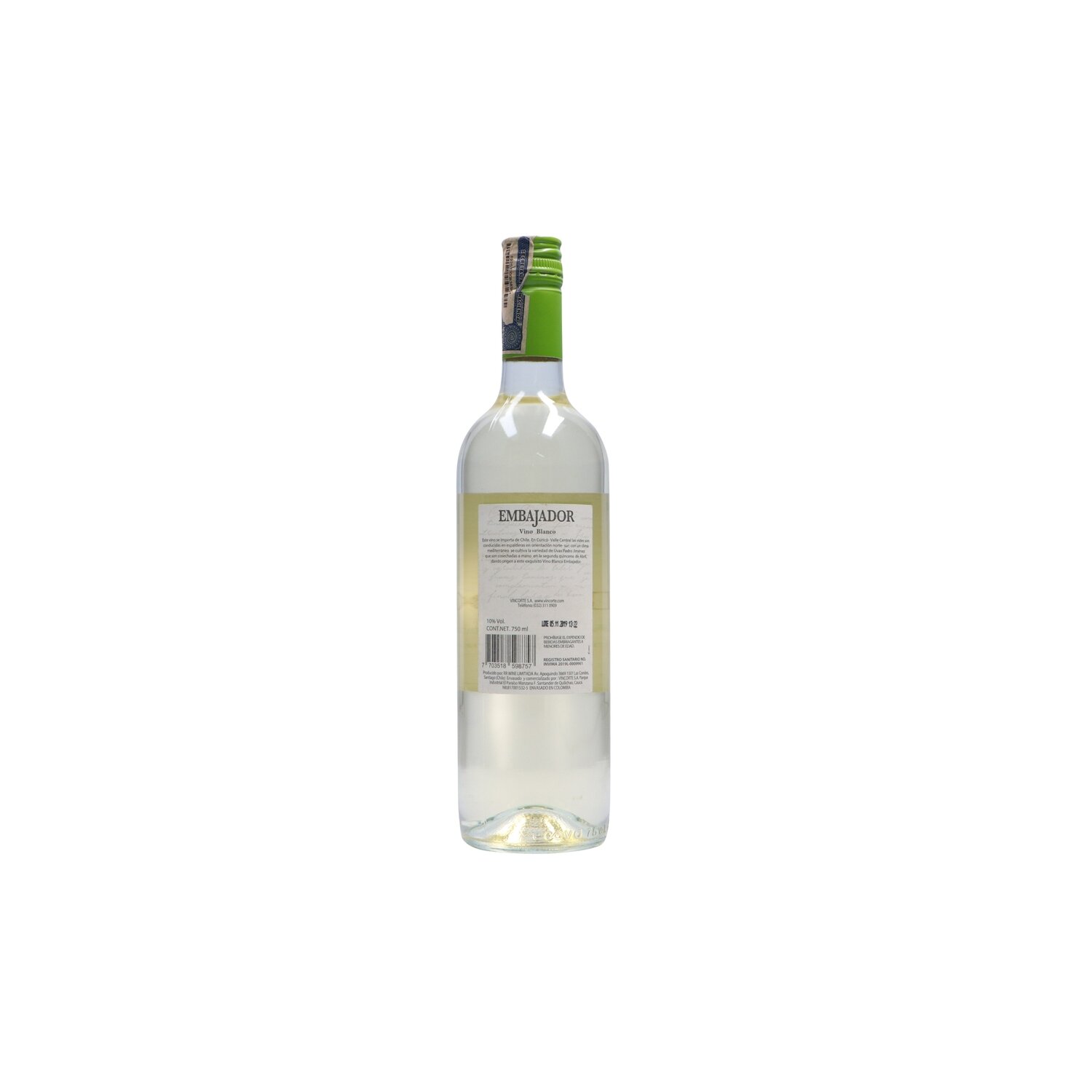 Vino Blanco - Embajador - Botella 750 ml