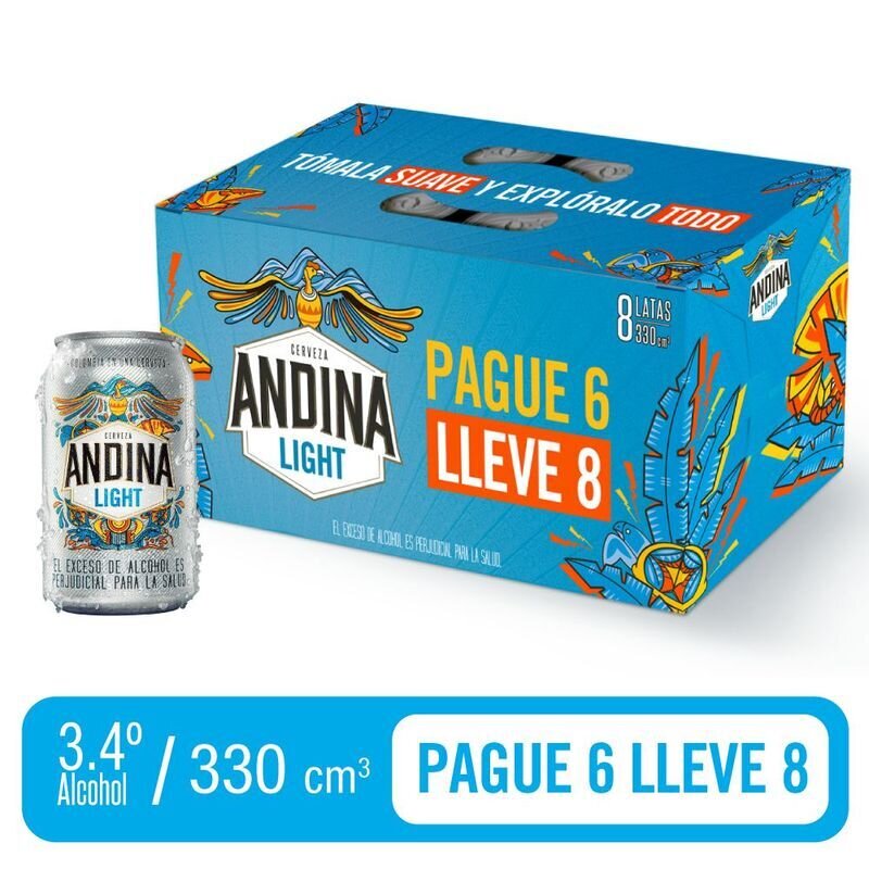 andina ligh - pague 6 lleve 8