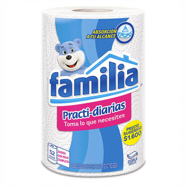 Toallas De Cocina Familia practi diarias x 50 hojas x 1 rollo