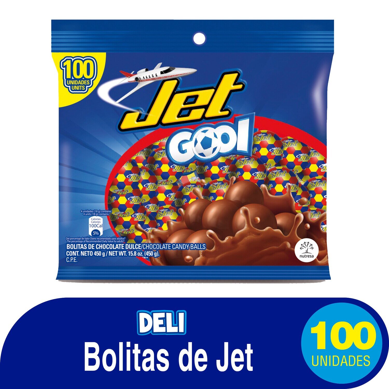 Bolitas de Chocolate - Jet Gool - Bolsa 100 uds.