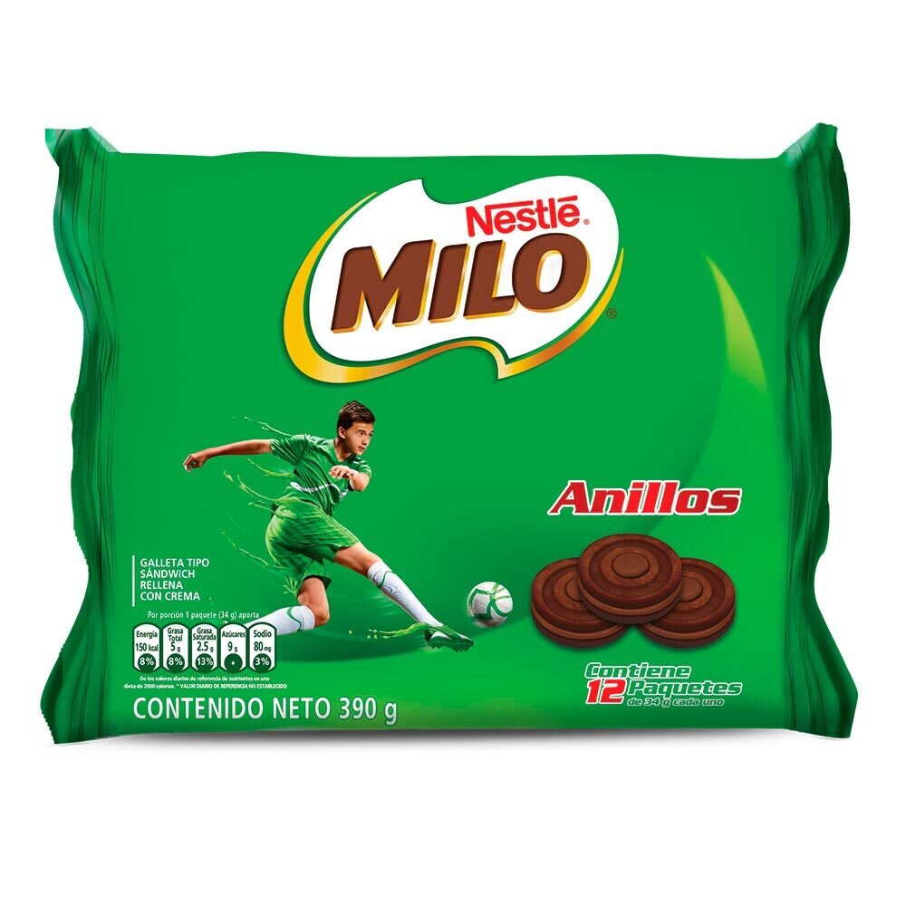 Galletas sándwich - Milo Anillos - Unidad 33 g