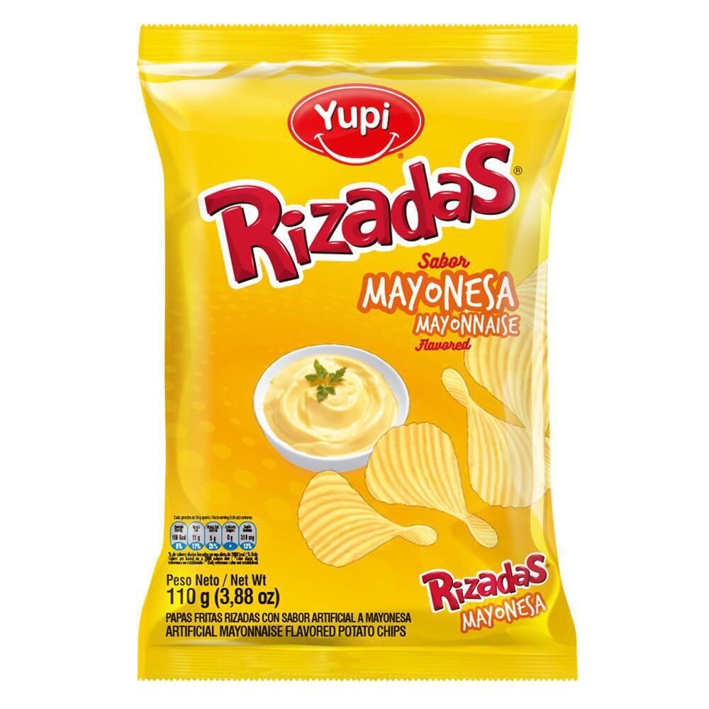 Papas rizadas mayonesa - Rizadas Yupi - Paquete 110 g