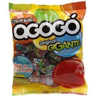 chicle bola - agogo - bolsa x 100 und