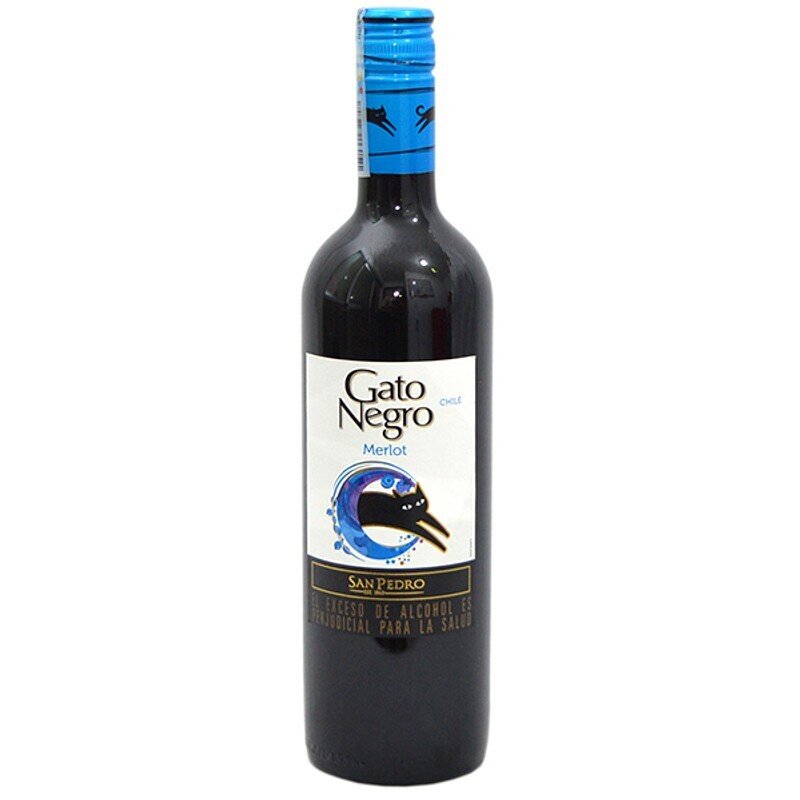 Vino tinto merlot san pedro - Gato Negro - Botella 750 ml