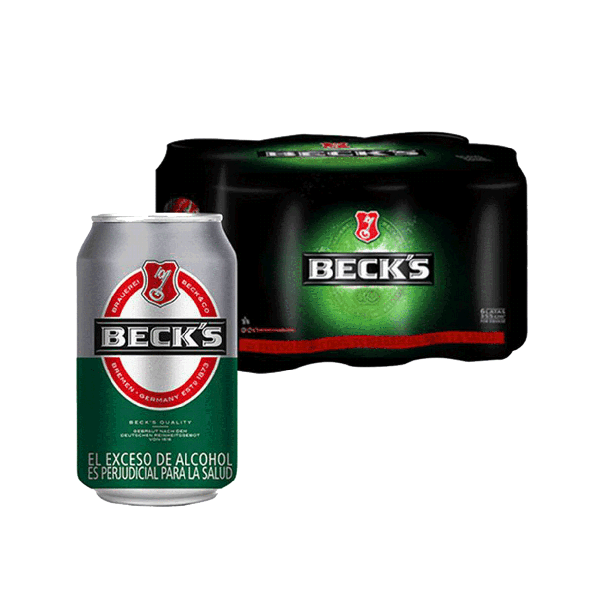 Cerveza Becks - six pack Latas 355 ml