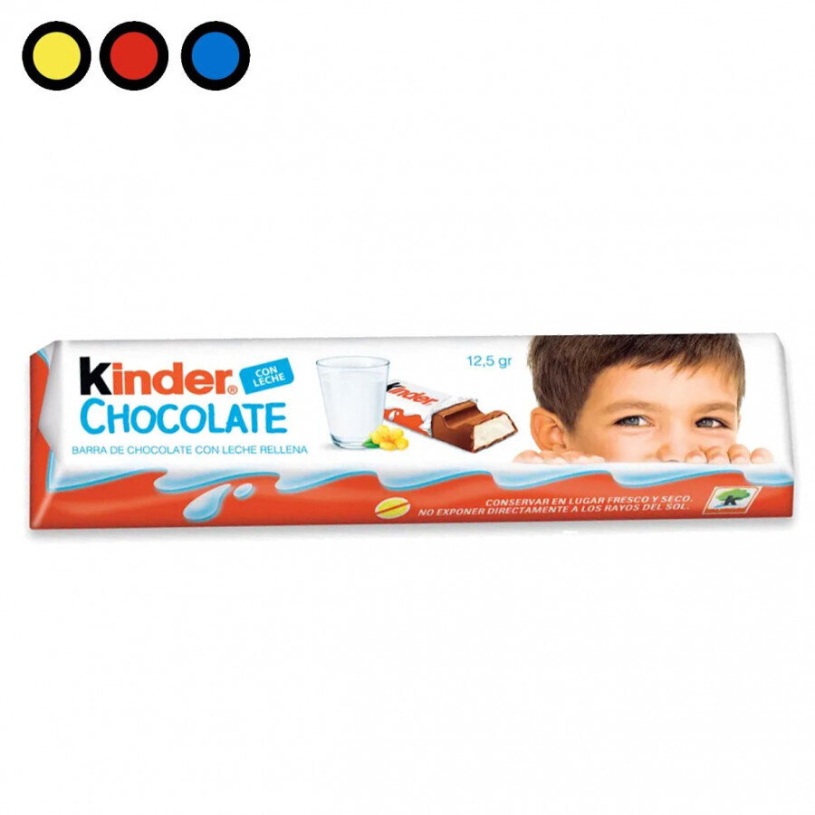 Chocolate con leche kinder  - Unidad 12 g