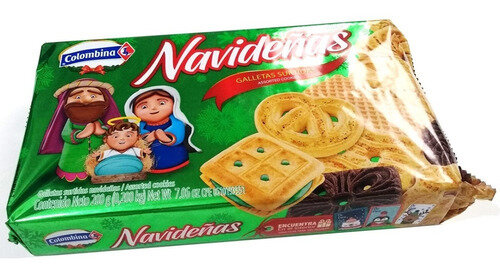 Galleta Surtidas De Navidad - Colombina - Paquete 200 g