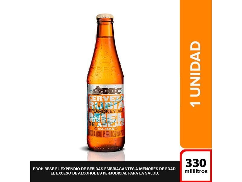 Cerveza miel - Bbc Cajica - Botella 330 ml