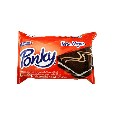 Ponqué© De Torta Negra   - Ponky   - Ristra 8 uds.