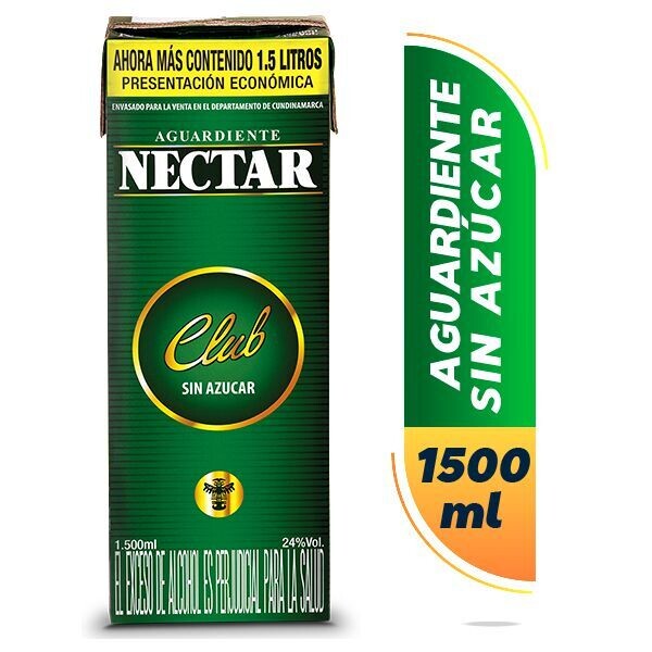 Aguardiente Nectar Verde - Nectar Club - Botella 170 ml