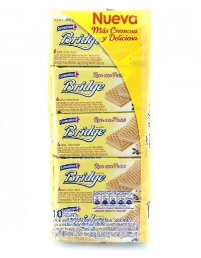 galleta bridge - ron con pasas x10paq